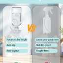 2 Pack 360 Glass Spray Bottles with Silicone Sleeve, 16 oz Empty Refillable Containers with Adjustable Spray Nozzles, Spray Bottles for Hair, Cleaning Solutions and Plants White