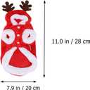 POPETPOP Dog Deer Costume Christmas Dog Costume : Flannel Reindeer Xmas Clothes with Elk Antlers Christmas Hoodies Outfit for Small s(XS)