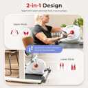 Sunny Health & Fitness Smart Under-Desk Bike Exerciser, Low-Impact Cardio Cycling Equipment for Home/Office, Mini Paddler for Arm/Leg Mobility Training, Free SunnyFit App