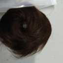 CJL HAIR Small Messy Bun Hair Pieces for Women Thin Hair Synthetic Curly Mini Scrunchies Hairpiece Updo with Elastic Band 2PCs Dark Chocolate