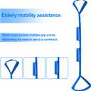 47" Leg Lifter-Multi-Loop Leg Lifting Assistance Strap for Leg Injury, Hip Surgery Recovery, Elderly,Non-Slip Wide Webbing with Aluminum Stay Getting Legs in and Out of Bed or Car (Blue)