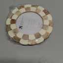 Handicrafts Home Photo Picture Frame - 4" x 4", Round Handmade Gift Photo Frames - Brown & White