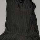 MixShe Women's Fall Dresses 2025 Square Neck Long Sleeve Winter Dress (Medium, Black)