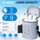 Cold Therapy Machine, Portable Ice Machine for Knee After Surgery, Programmable Knee Replacement Recovery System, Cryotherapy for Post Surgery Recovery Sport Injuries, Reduces Swelling, Circular Gray