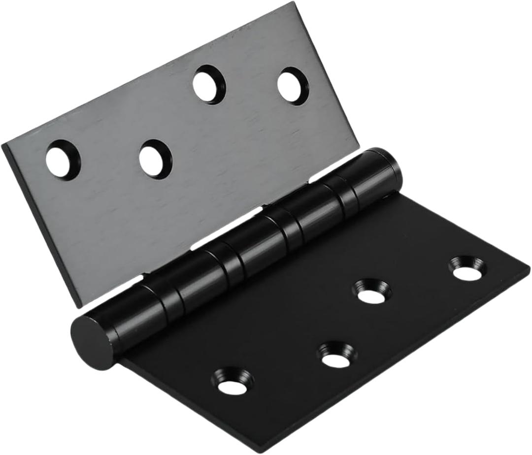 Matte Black Door Hinges,Stainless Steel Heavy Duty Exterior Door Hinges 4 inch