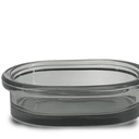 Splash Home Ponta Glass Soap Dish - Smoke