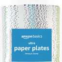 Amazon Basics Ultra Paper Plates, 6.87 Inch, Disposable, 600 Count (2 Pack of 300), Microwave-Safe, Soak Proof, Cut Resistant