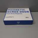 Magnetic Thermal Insulated Door Curtain Fits Door Size 38" x 83", Curtain Size 40" x 84", Thicker Layered Fabric Insulated Door Cover, Keep Warm Winter & Cool Summer, Dark Grey Fabric