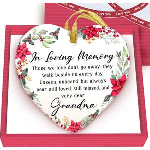 Gossby Grandma Memorial Gift Ornament - Those We Love Don't Go Away - in Loving Memory, Sympathy, Bereavement Gift for Grandma Who Passed Away - Ceramic Memorial Ornament for Loss of Loved One Gossby Grandma Memorial Gift Ornament - Those We Love Don't Go Away - in Loving Memory, Sympathy, Bereavement Gift for Grandma Who Passed Away - Ceramic Memorial Ornament for Loss of Loved One