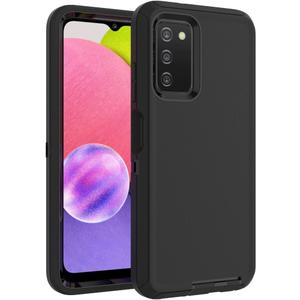 Case for Galaxy A03S, Heavy-Duty Tough Rugged Shockproof Drop Protective Cover Cases for Samsung Galaxy A03S, Black