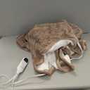 Electric Blanket Heated Throw, Soft Flannel 50"x60" Heating Blanket with 8 Hours Auto Off 10 Fast Heating Levels Machine Washable Sherpa Heated Blanket with Overheating Protection, Camel 