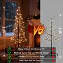 Lomotech Christmas Tree Lights - 216 Leds 5Ft Artificial Christmas Tree with Timer, Includes 27 Leds Twinkle Lights for Holiday, Wedding, Party, Christmas Decorations (Warm White)