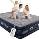 KNZZO Queen Air Mattress with Built in Pump, 18 Inch Inflatable Bed, 800lb