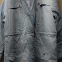 Kikibell Women Raincoat Windbreaker Hooded Waterproof Active Outdoor Rain Jacket Light Blue Women 's Rain Jacket Trench Coat, M