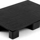 Vercraft 1 Pcs Plastic Pallet for Basement Storage Easy Stack Lightweight Floor Pallet Display Flooring Room Supermarket Christmas, Support up to 2000 Lbs (31.5'' L X 24'' W X 4.7'' H,Black)