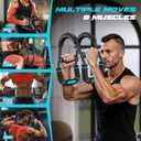 Twister Arm Trainer for Men, Chest Workout Equipment 5-Level Adjustable (40-130lb) with Ergonomic 27 Targets Biceps/Clip/Thigh, Portable Exerciser for Home Gym Travel Fitness