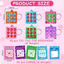 26PCS Tic Tac Toe Game Keychains Valentines Day Gifts for Kids School Classroom Valentine Exchange Cards for Toddlers Boys Girls Class Valentines Day Gift Party Favors Treat Goodie Bag Stuffers Bulk