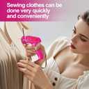 Stitch GunStitch Gun for ClothesStitch Gun with Micro NeedleStithcy Clothing with HandheldIncludes 2 All-Steel Needles1 Scissor1500 Black & 1500 White Micro FastenersEasy to Play or Use (2800)