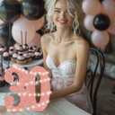 Eploger 30th Birthday Decorations for Women,30th Anniversary Decorations,30cm Rose Glod Glitter 30th Birthday Centerpieces for Table Decorations,Number 30 Table Topper Decor