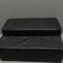 M Mute Touch 2 Pack Couch Arm Rest Pillow, 8''x8''x20'' Faux Leather Waterproof Cover, High Density Foam Armrest Cushion, Removable & Washable Elbow Support for Sofa, Bed, and Armchair (Black)