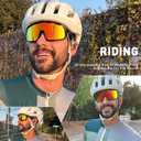 SCVCN Polarized Cycling Glasses Sports Sunglasses Men Women MTB Bicycle UV400 Protection Running Mountain Bike Baseball Biking Goggles Riding BMX Fishing Running Riding Golf Driving Softball 509