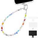 humlbird Phone Wrist Strap Crystal Cellphone Lanyard with 3 Tab Hands Free Wristlet Strap (Colorful)