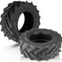 16X6.50-8 Lawn Mower Tires, Natural Rubber Turf Tire for Riding Mowers | 2 Ply Tubeless | 615lbs Capacity 2PCS