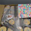 16 oz Clear Plastic Cups Reusable with Bamboo Lids and Straws & DIY Sticker, 20Pack Acrylic Mason Jars Iced Coffee Drinking Glasses Cup for Park Picnic, Poolside, Party Giveaways