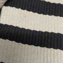 OJIA Outdoor Rug 3'x5', Front Door Mat Outdoor Entrance Machine Washable Rugs Cotton Hand Woven Striped Entryway Rugs Indoor Door Mat Black and Cream White Area Rug for Porch/Backyard/Outside Decor