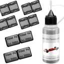 DerbyCraftPro Pinewood Car Weights Kit-4.5oz|Lead-Free 4oz Derby Car Weights+0.5oz Graphite Powder|Graphite Lubricant Works on Pine Wheels & Axles|Low-Profile Weights Adjust The COG, Easy Peel & Stick (Black)