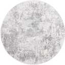 SAFAVIEH Tulum Collection 5' Round Ivory/Grey TUL209B Modern Abstract Non-Shedding Dining Room Entryway Foyer Living Room Bedroom Area Rug 5"