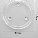 2pcs Clear Glass Candle Plates Round Decorative Pillar Candle Plate Pedestal Candle Tray Stand for Dining Table Wedding Party Spa(S,L)