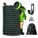 Garden Hose 150 ft, 2026 No Kink Expandable Water Hose 150ft with 10 Function Nozzle, Solid Metal Fittings, Durable Outer Fabric, Lightweight, Flexible, Leak-proof, Stretchy for Watering, Car Washing