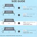 50" Lx32 Wx8 H Cooling Elevated Dog Bed for Large Dogs with Non-Slip Floor Protectors & Breathable Mesh, Raised Indoor & Outdoor Dog Cot Pet Hammock, Grey