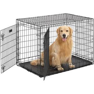 MidWest Homes for Pets Ultima Pro Heavy-Duty 42-Inch Dog Crate, Ultra-Strong Steel Double Door Pet Cage for Large Breeds, Accessories Included