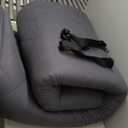 Aircliff Japanese Floor Futon Mattress, Roll Up Tatami Mat, Sleeping Pad, Shikibuton, CertiPUR-US Certified Foam Floor Bed Mattress for Sleeping, Dormitory, Guest Bed, Designed in Japan(Grey, Queen) (80"L x 60"W x 2.5"Th)