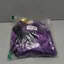 Tokisaki Women's Purple Cosplay Costume Jumpsuit Hooded Cape Cloak with Red Gem Belt Halloween Bodysuit XXL