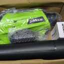 Leaf Blower Cordless, Leaf Blower with Battery and Charger - 2 Speed Modes, 2 Batteries, 20V Powerful Lightweight Electric Blowers for Blowing Leaves, Lawn Care, Patio Cleaning and Dust, Green