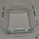 Small Casserole Dish, 5 Inch Glass Square Baking Dish Individual Portion Baking Pan for Oven Microwave Air Fryer Square Egg, Clear Prep Bowls with Handle
