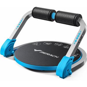 MERACH Ab Machine for Stomach Workout, Ab Crunch Machine with 3 Adjustable Resistance and Automatic Rebound, Sit Up Machine with 330 LBS Weight Capacity, Ab Workout Equipment for Home Exercise (Blue)