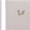 Elegant Linen Photo Album - 200 Acid-Free Pockets for 4x6 Pics - Perfect for Weddings & Gifts (Taupe/Grey No Window)