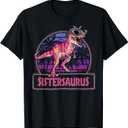 Sistersaurus T Rex Dinosaur Sister Saurus Family Matching T-Shirt, L