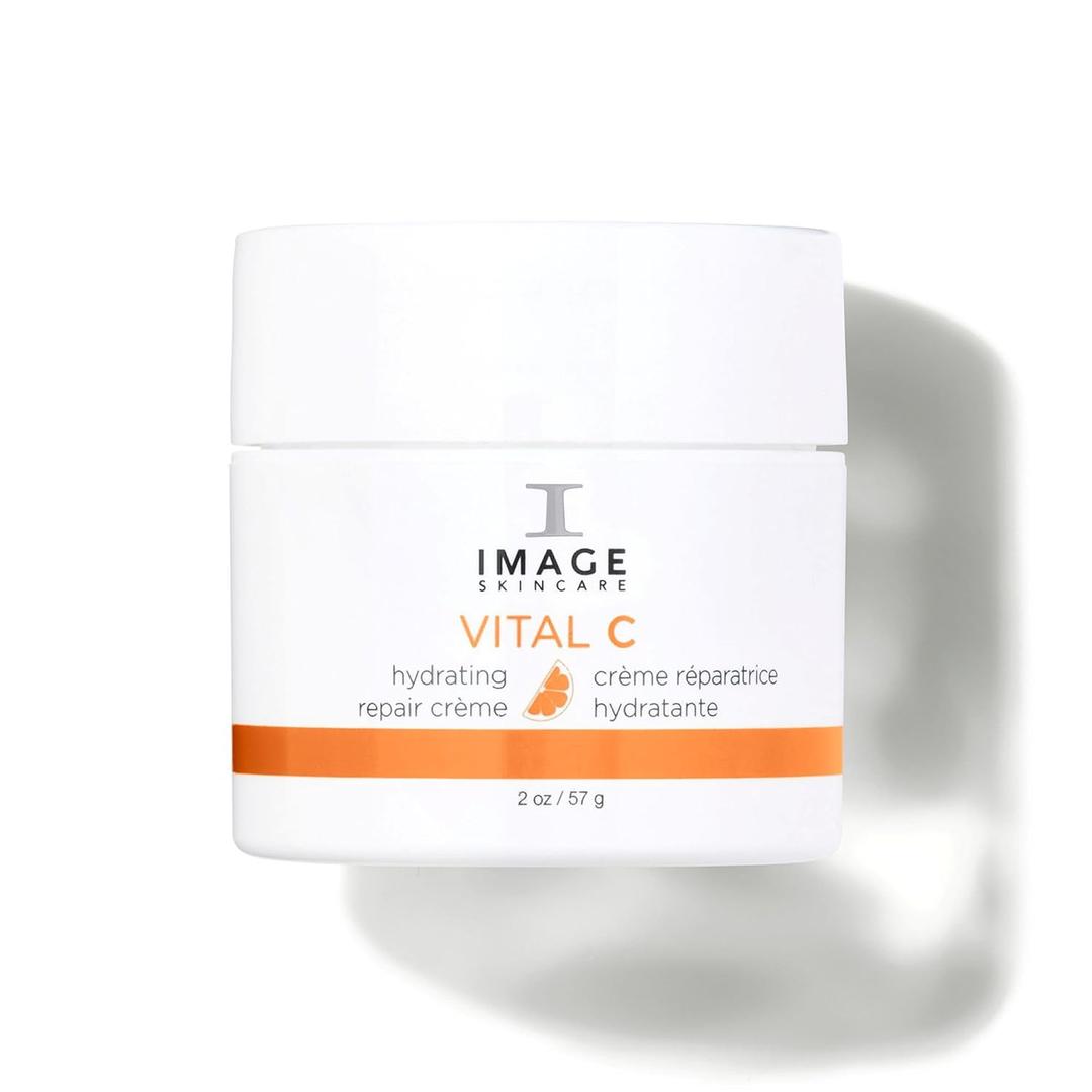 IMAGE Skincare, VITAL C Hydrating Repair Creme, Face Night Cream Moisturizer with Hyaluronic Acid, for Dry Skin, Full-Size, 2 Fl Oz
