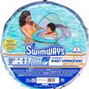 SwimWays Baby Spring Float, Baby Pool Float with Canopy, Swim Training PFD, Swimming Pool Accessories for Babies and Toddlers 9-24 Months