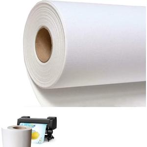 tonchean 24 inch Canvas Roll for Painting & Printing, 240GSM Waterproof Polyester Canvas Paper, 98.4ft x 23.6in Matte Finish Artist Roll for Inkjet, Oil, Photography - Durable & High-Resolution