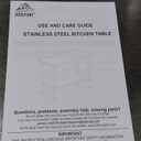 ROCKPOINT Stainless Steel Table for Prep & Work 24x48 Inches, NSF Metal Commercial Kitchen Heavy Duty Table with Adjustable Under Shelf and Table Foot for Restaurant, Home and Hotel