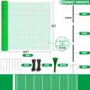 Temporary Fence with Posts, 36" x 50' Plastic Garden Fence Animal Barrier with Metal Stake Windbreak Rope, Portable Temporary Fencing for Dogs Outdoors Backyard Animal Protect