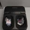 MOUNTRAX Foot Massager Machine with Heat, Foot Massager for Plantar Fasciitis, Neuropathy Pain, Shiatsu Foot Massager with Remote, Fits Feet Up to Men Size 12 (Black)