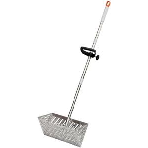 LTSEAME Sand Flea Rake, Detachable Long Handle Sand Sifter for The Beach, The Shark Tooth Screen Comes with a 16in Wide Drain Screen