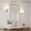 Bathroom Light Fixture Brushed Nickel Vanity Lighting with White Frosted Glass Shade, Wall Lamp for Mirror Kitchen Bedroom Living Room Porch T002BR-L1